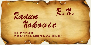 Radun Noković vizit kartica